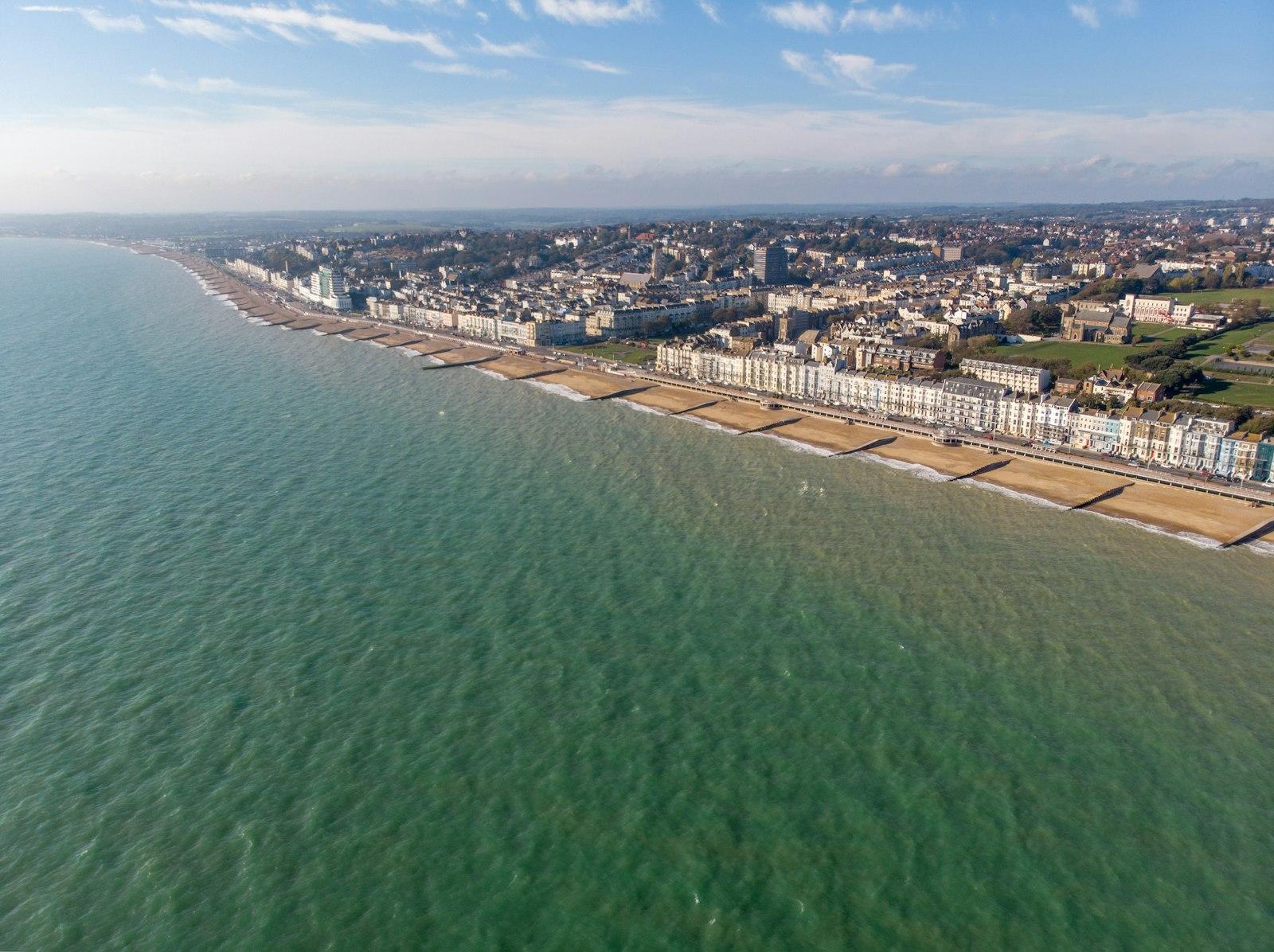 St Leonards seafront from the air