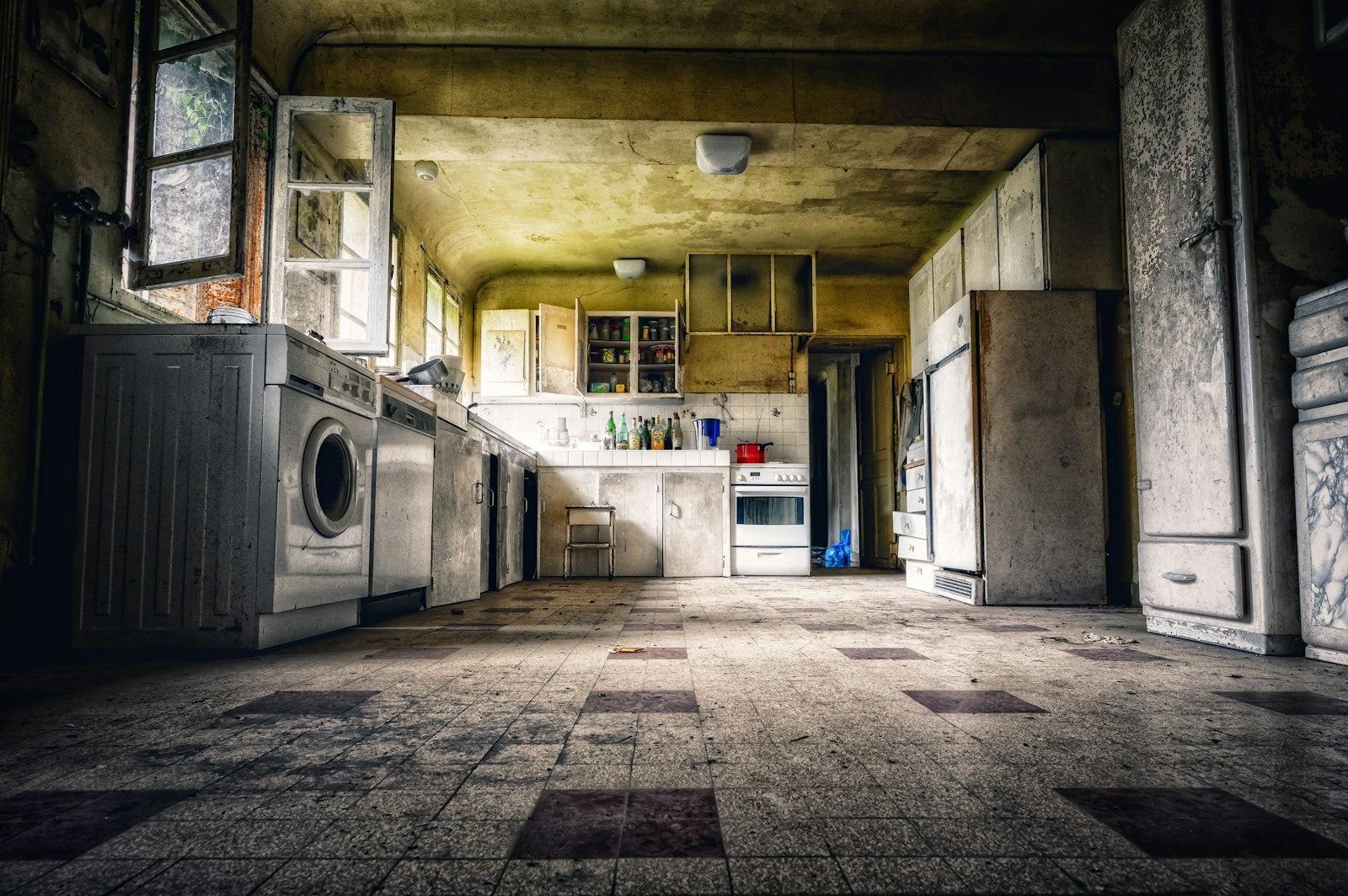 A worn kitchen in need of renovation